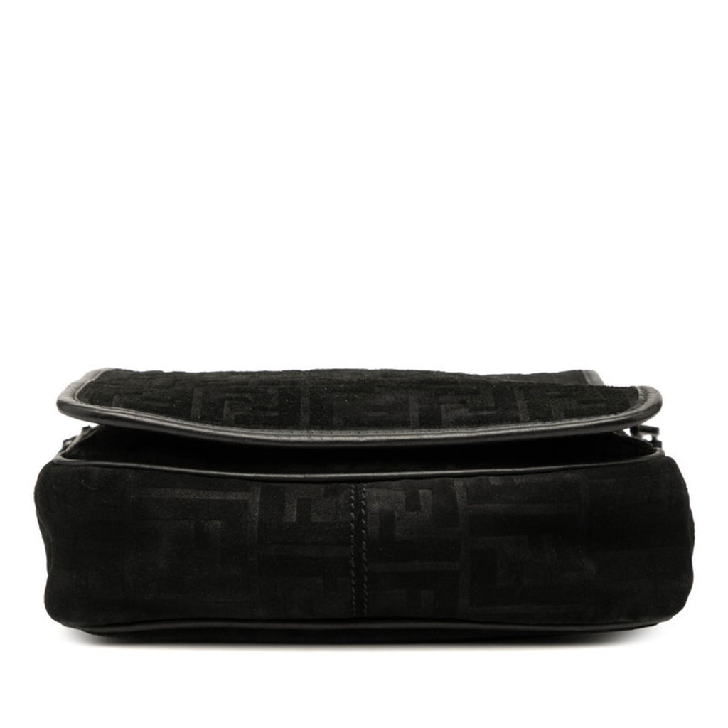 Fendi Black Leather Messenger Bag (Pre-Owned)