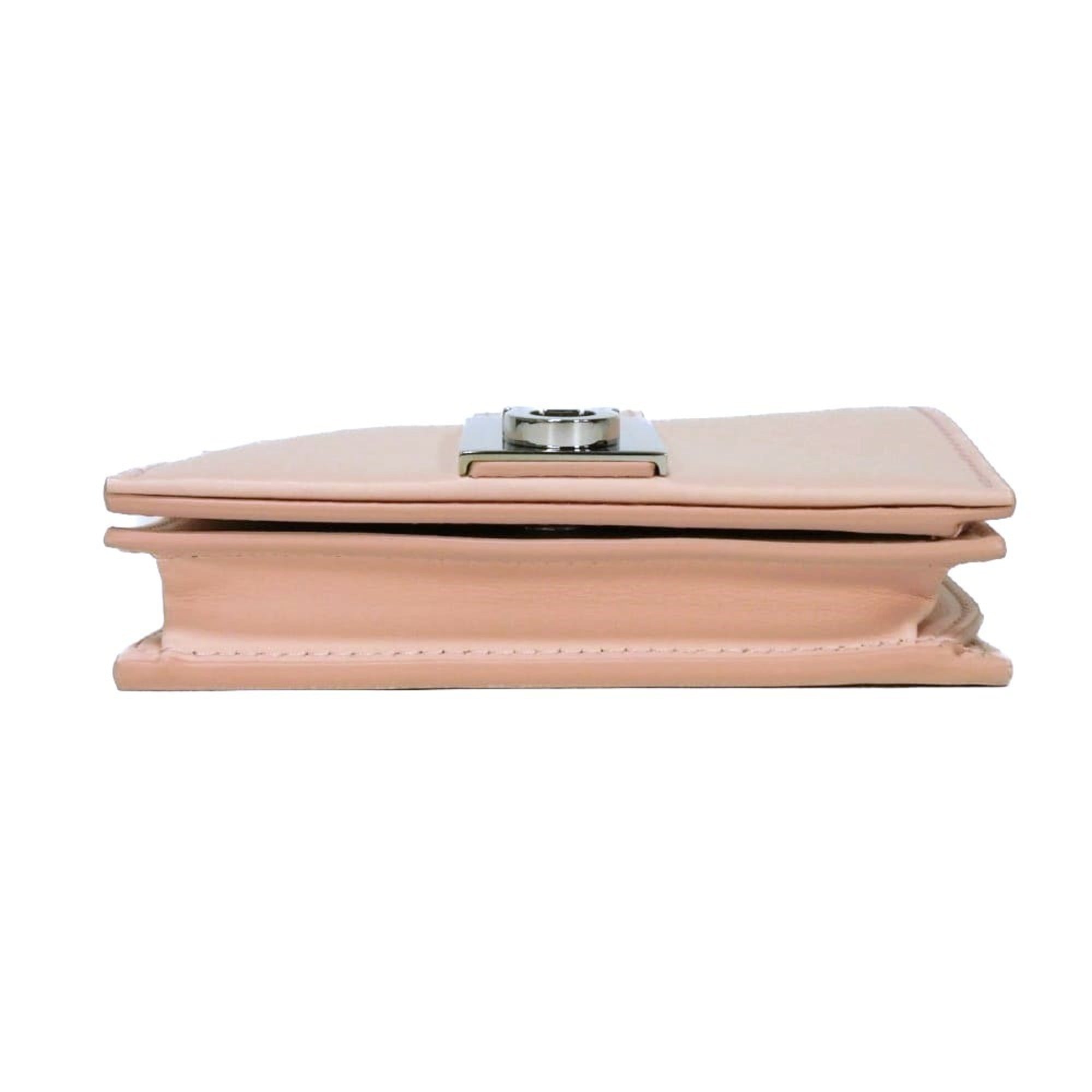 Salvatore Ferragamo Gancini Pink Leather Wallet (Bi-Fold) (Pre-Owned)
