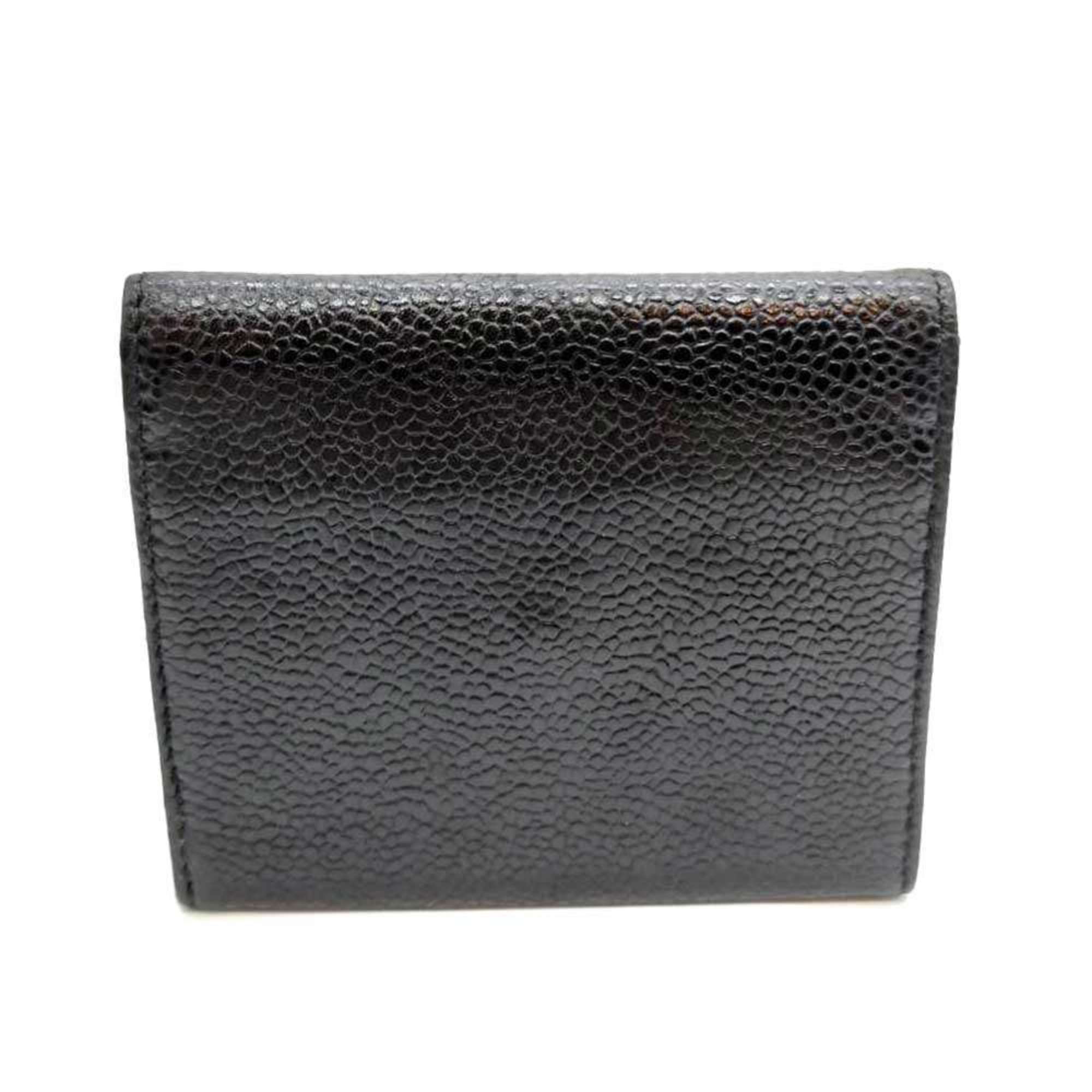 Chanel Black Grained Calfskin Coin Purse/Coin Case (Pre-Owned)