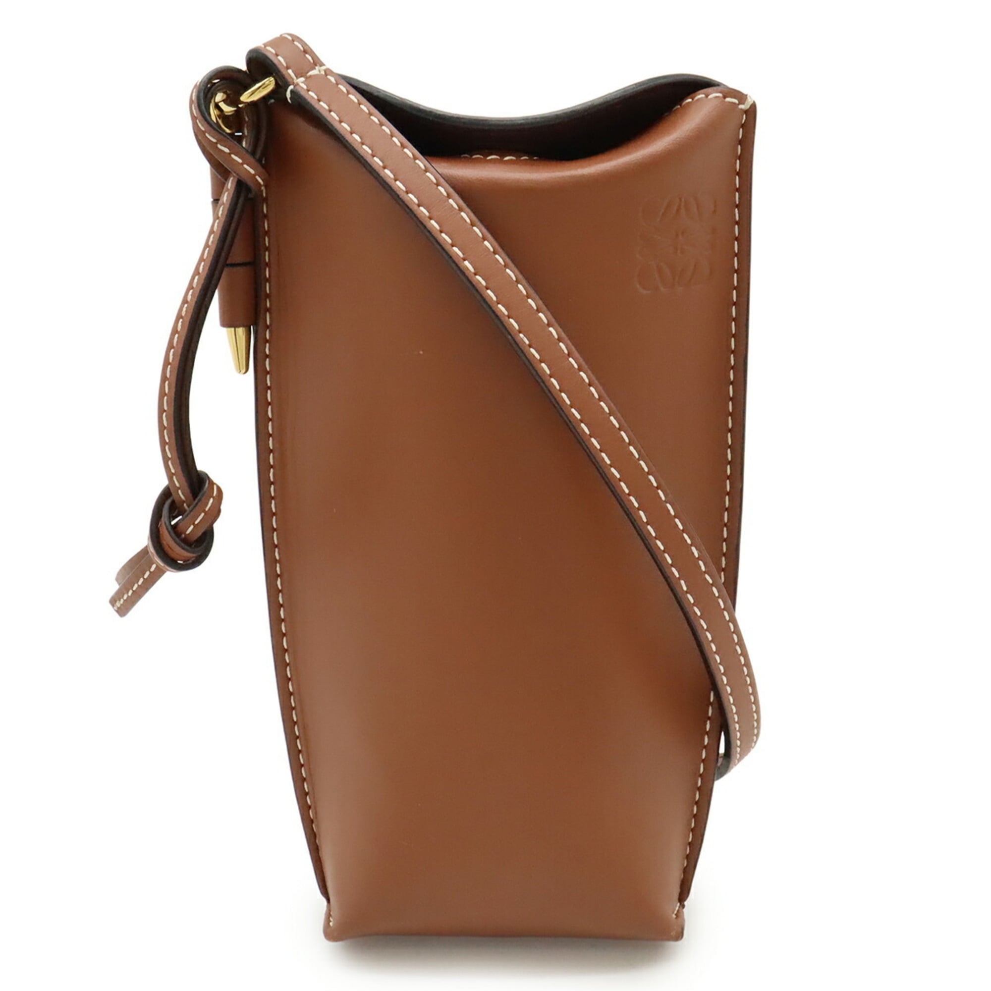 Loewe Brown Leather Pochette Pouch Shoulder Bag (Pre-Owned)