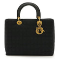 Christian Dior Black Nylon Leather Handbag Tote Bag (Pre-Owned)