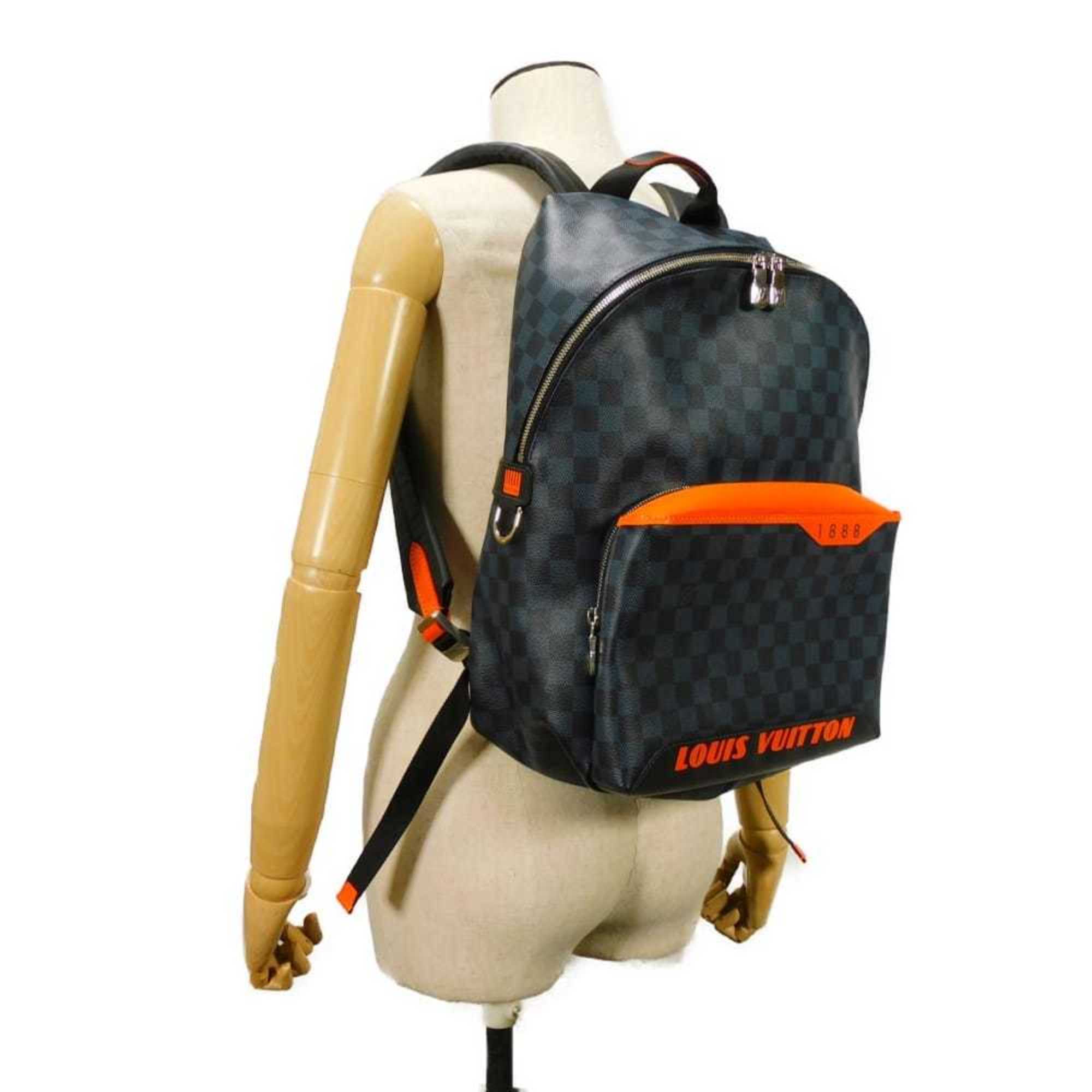 Louis Vuitton Damier Cobalt Navy Orange Damier Canvas Backpack (Pre-Owned)