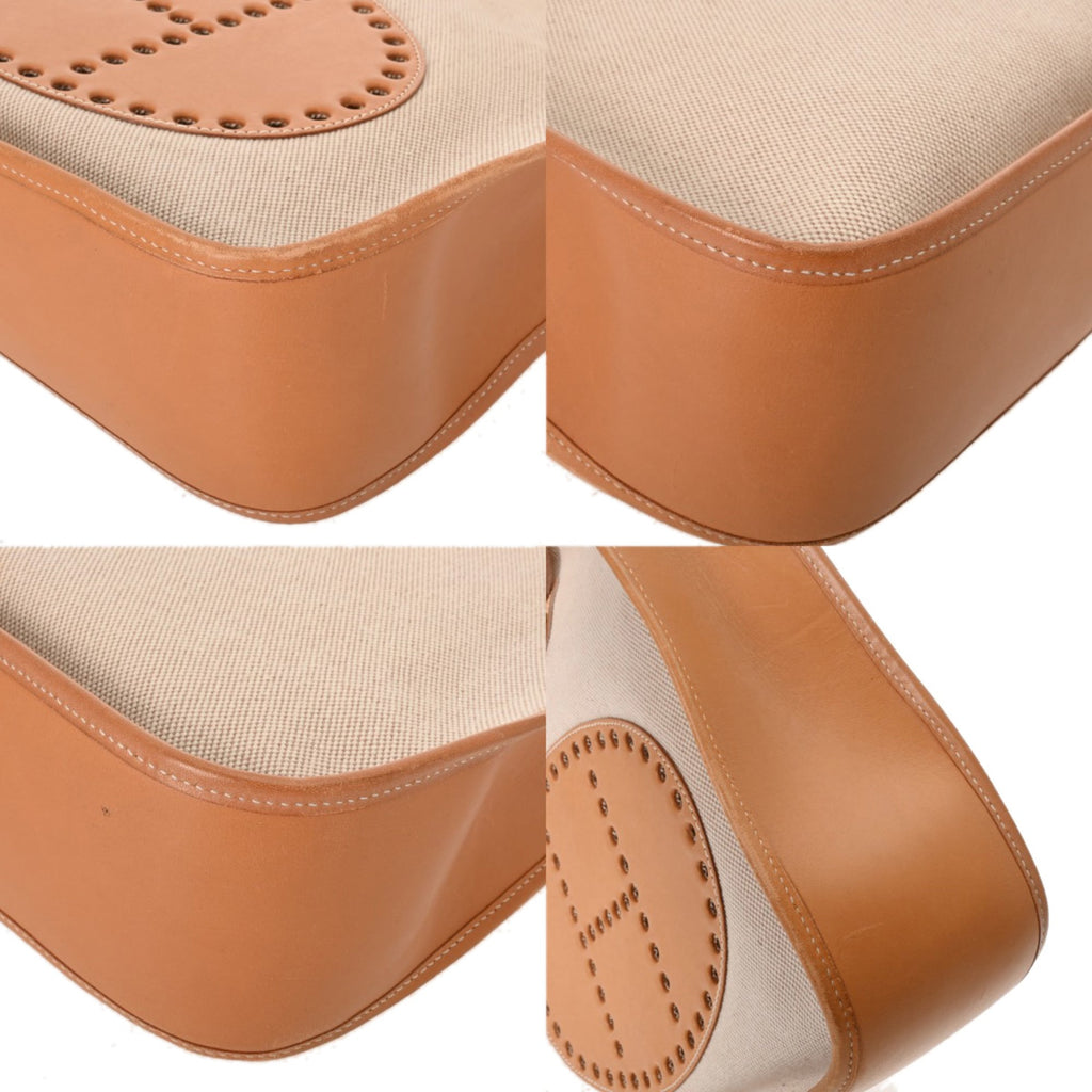 Hermes Natural Toile H Chamonix Leather Shoulder Bag (Pre-Owned)