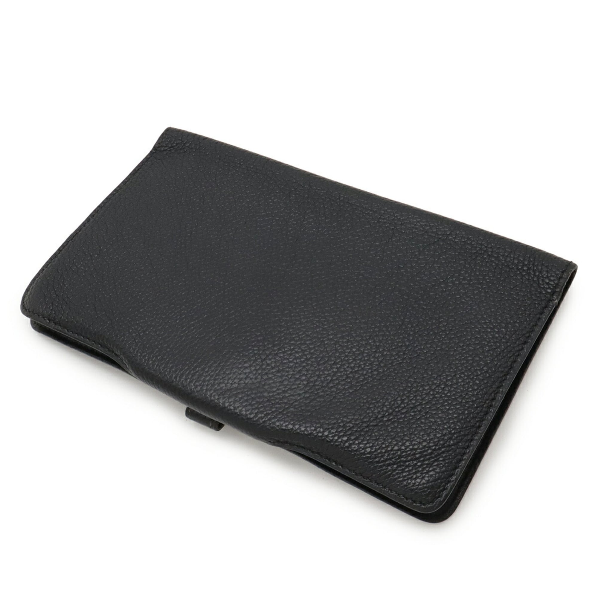 Hermes Black Togo Leather Long Bill Wallet (Bi-Fold) (Pre-Owned)