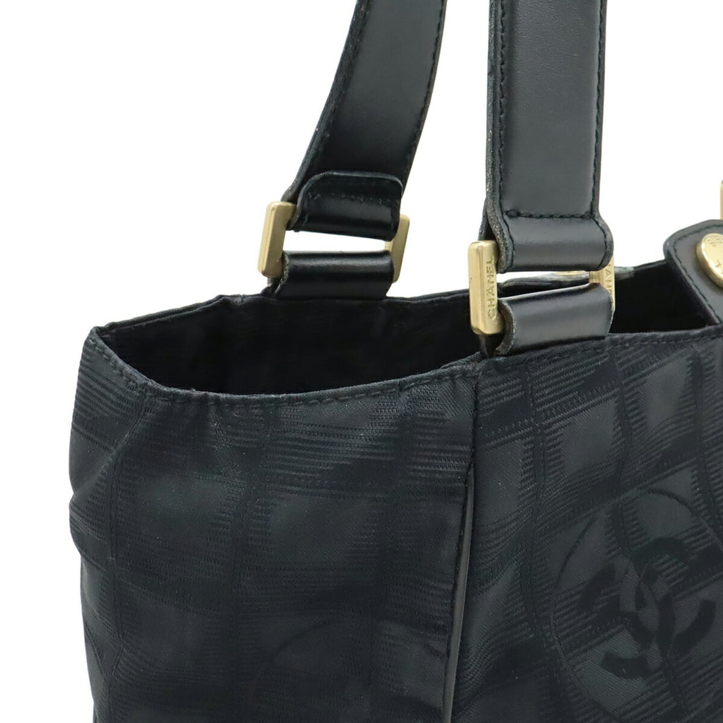 Chanel Black Nylon Handbag Shoulder Bag Tote Bag (Pre-Owned)