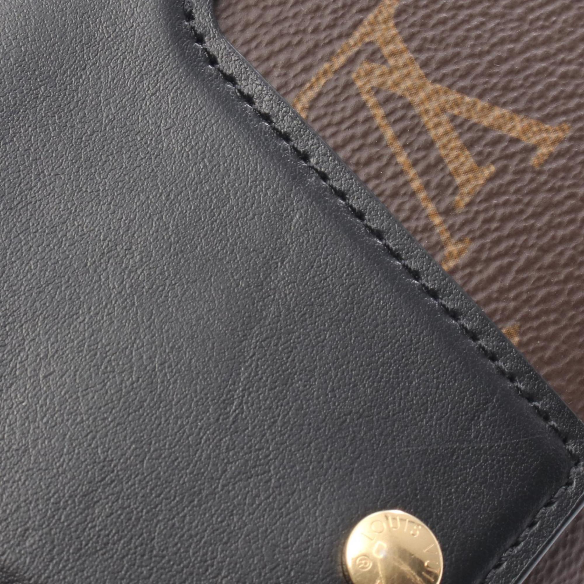 Louis Vuitton Black Brown Coated Canvas Monogram Pvc Leather Shoulder Bag (Pre-Owned)