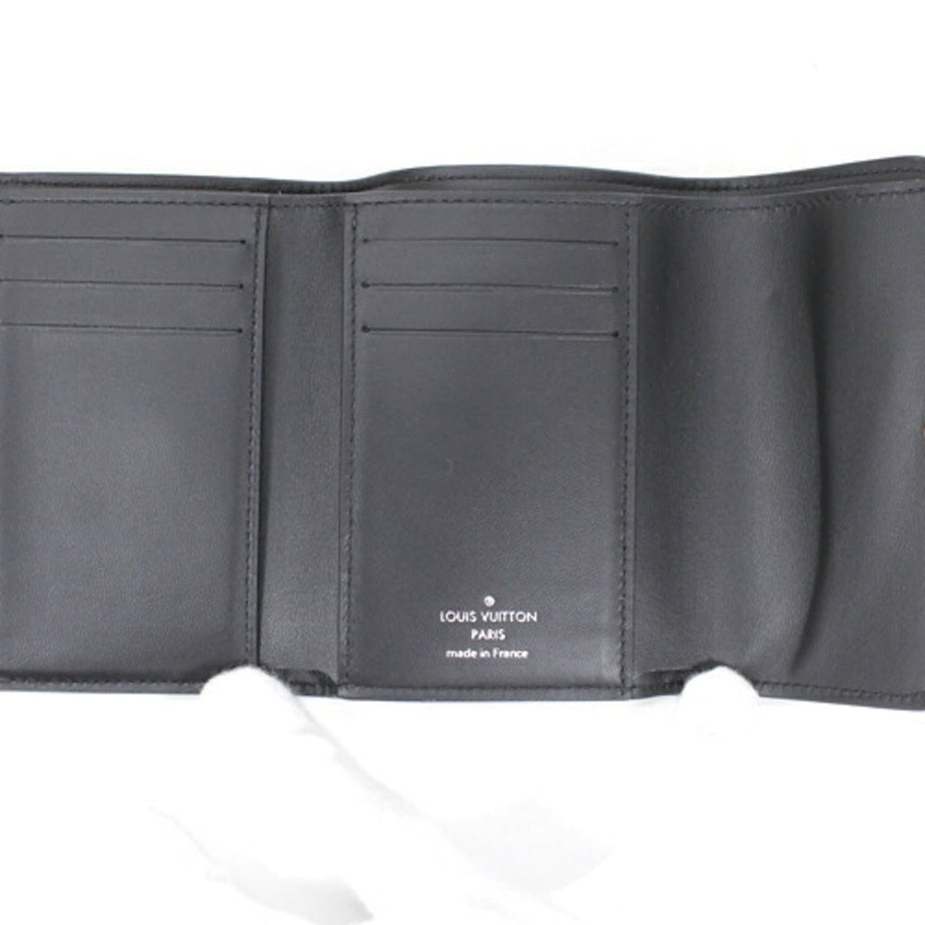 Louis Vuitton Black Mahina Leather Wallet (Tri-Fold) (Pre-Owned)
