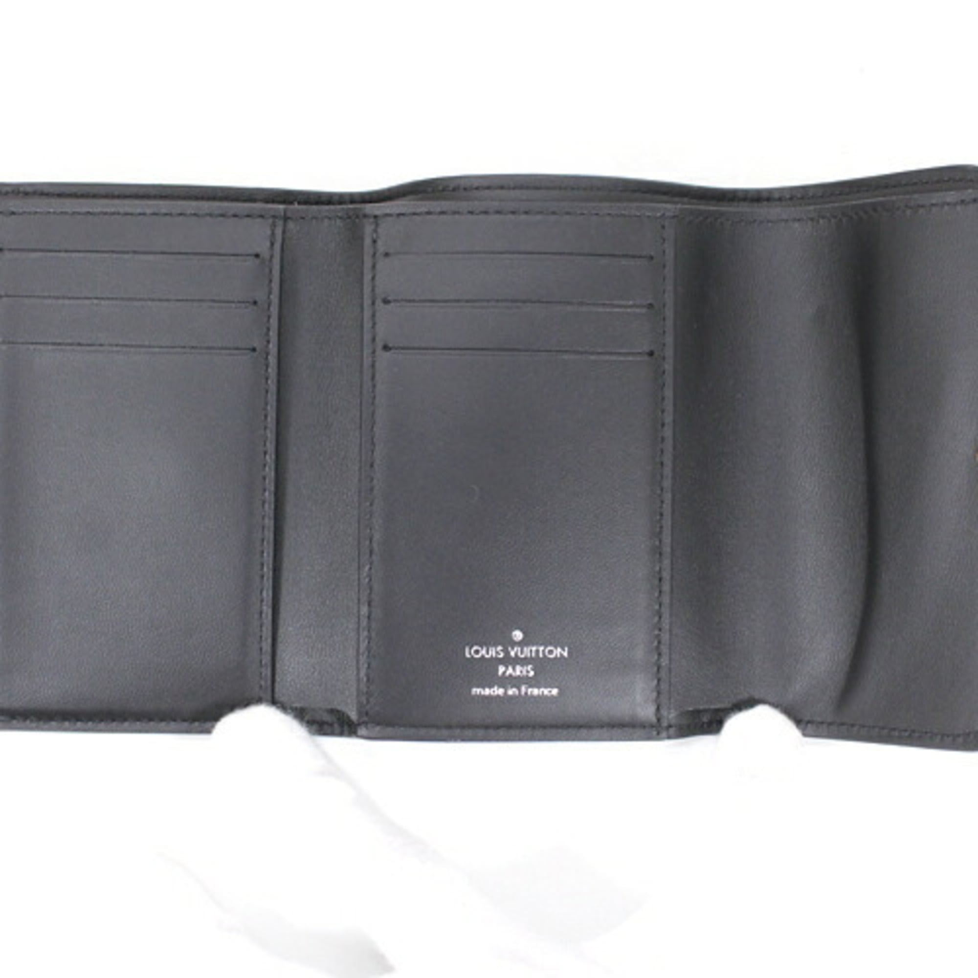 Louis Vuitton Black Mahina Leather Wallet (Tri-Fold) (Pre-Owned)