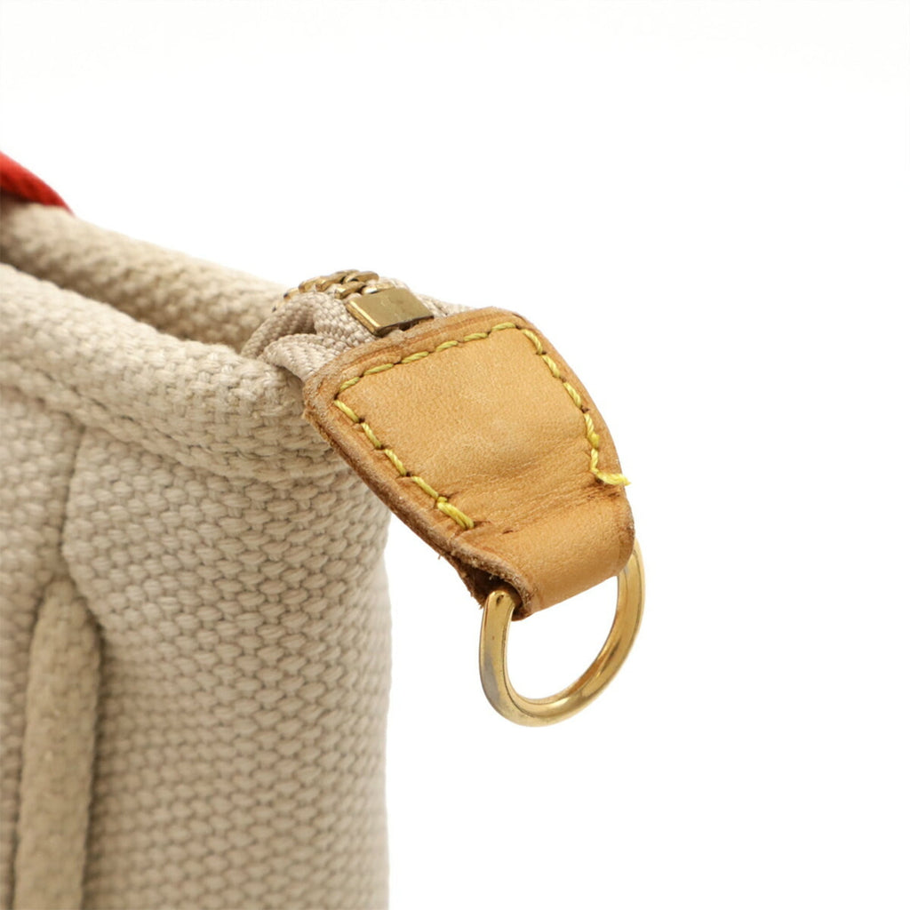 Louis Vuitton Antigua Beige Rouge Canvas Handbag Tote Bag (Pre-Owned)