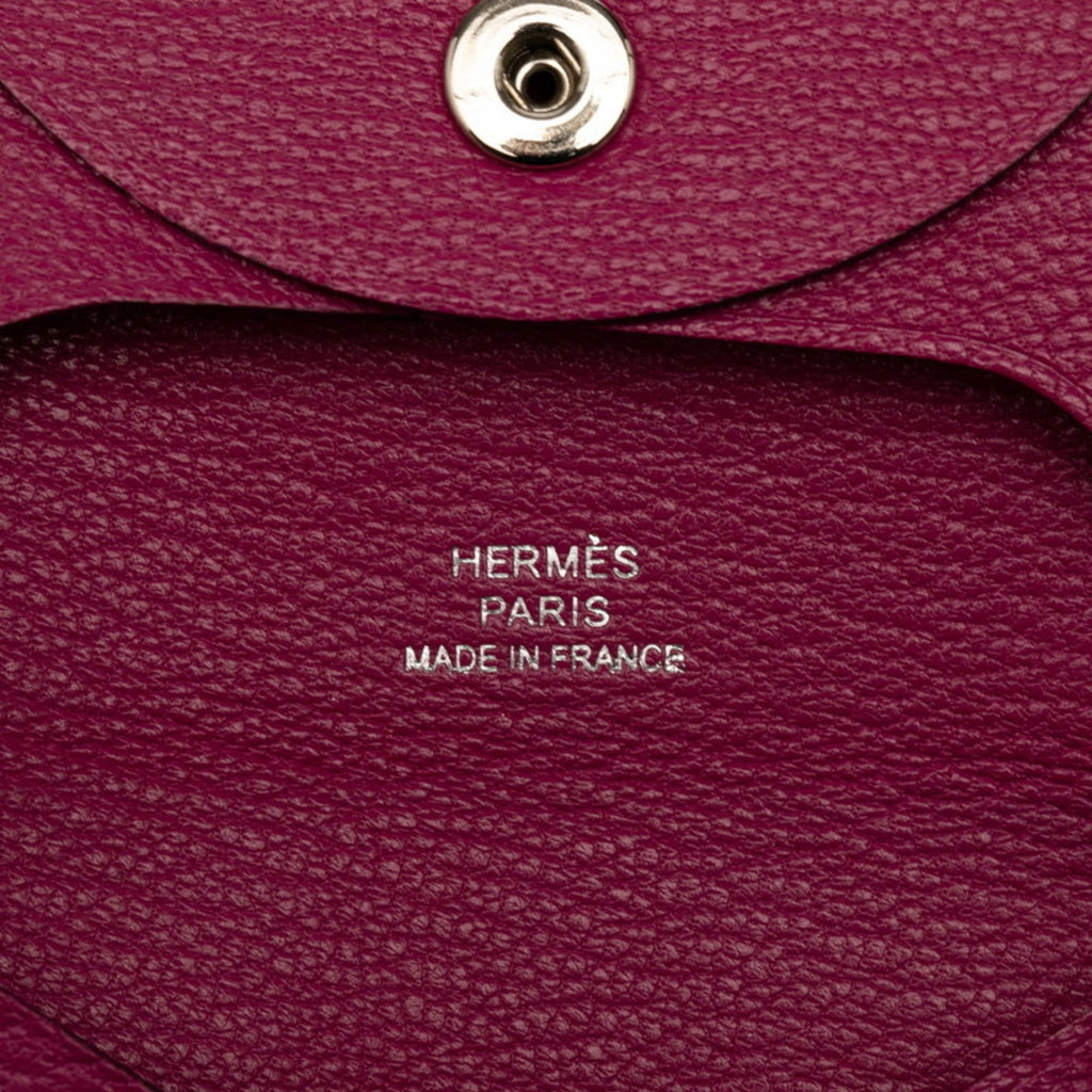 Hermes Rose Purple Chevre Leather Coin Purse/Coin Case (Pre-Owned)