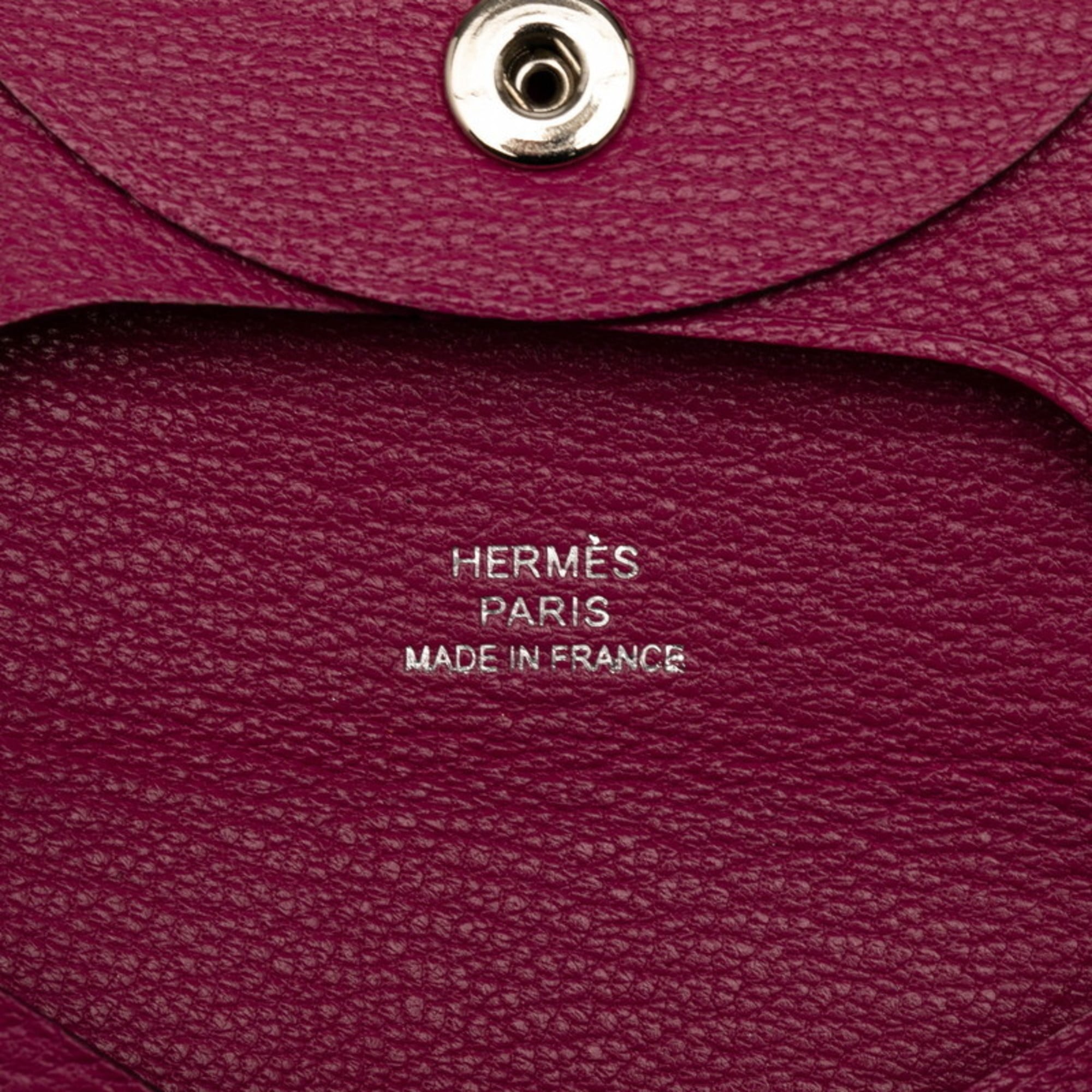 Hermes Rose Purple Chevre Leather Coin Purse/Coin Case (Pre-Owned)