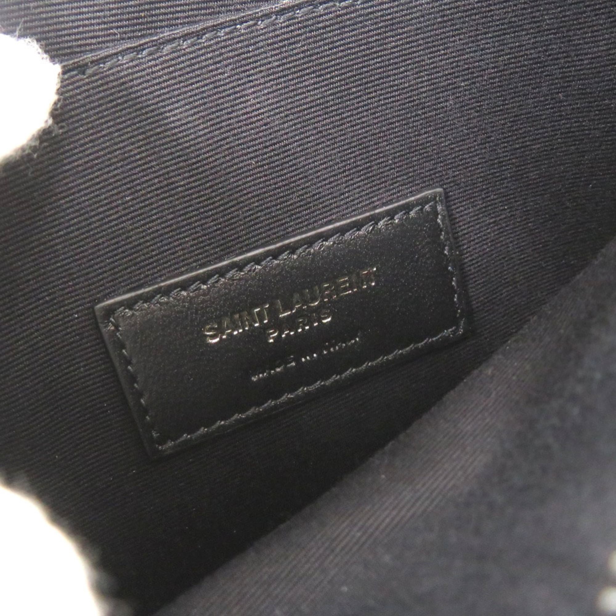 Saint Laurent Black Leather Clutch Bag Pouch (Pre-Owned)