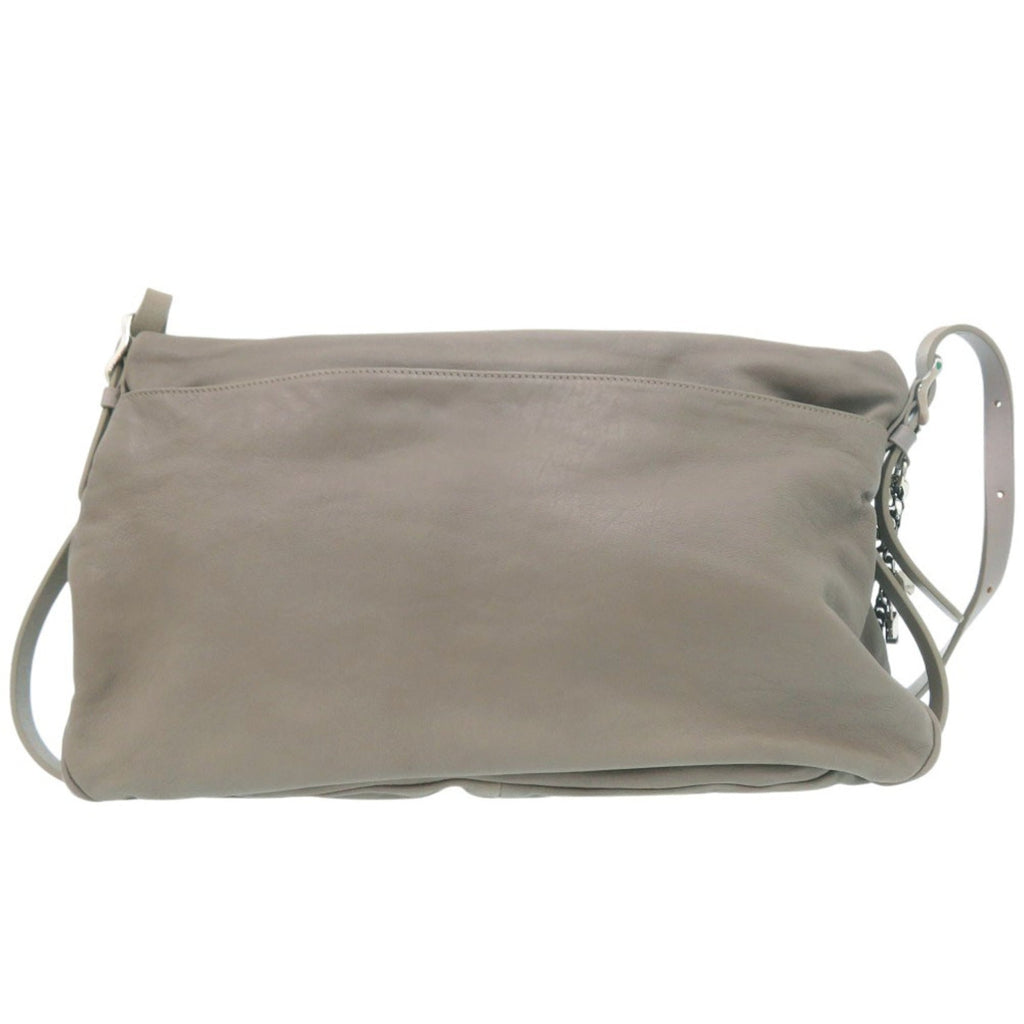 Jimmy Choo Gray Leather Shoulder Bag (Pre-Owned)
