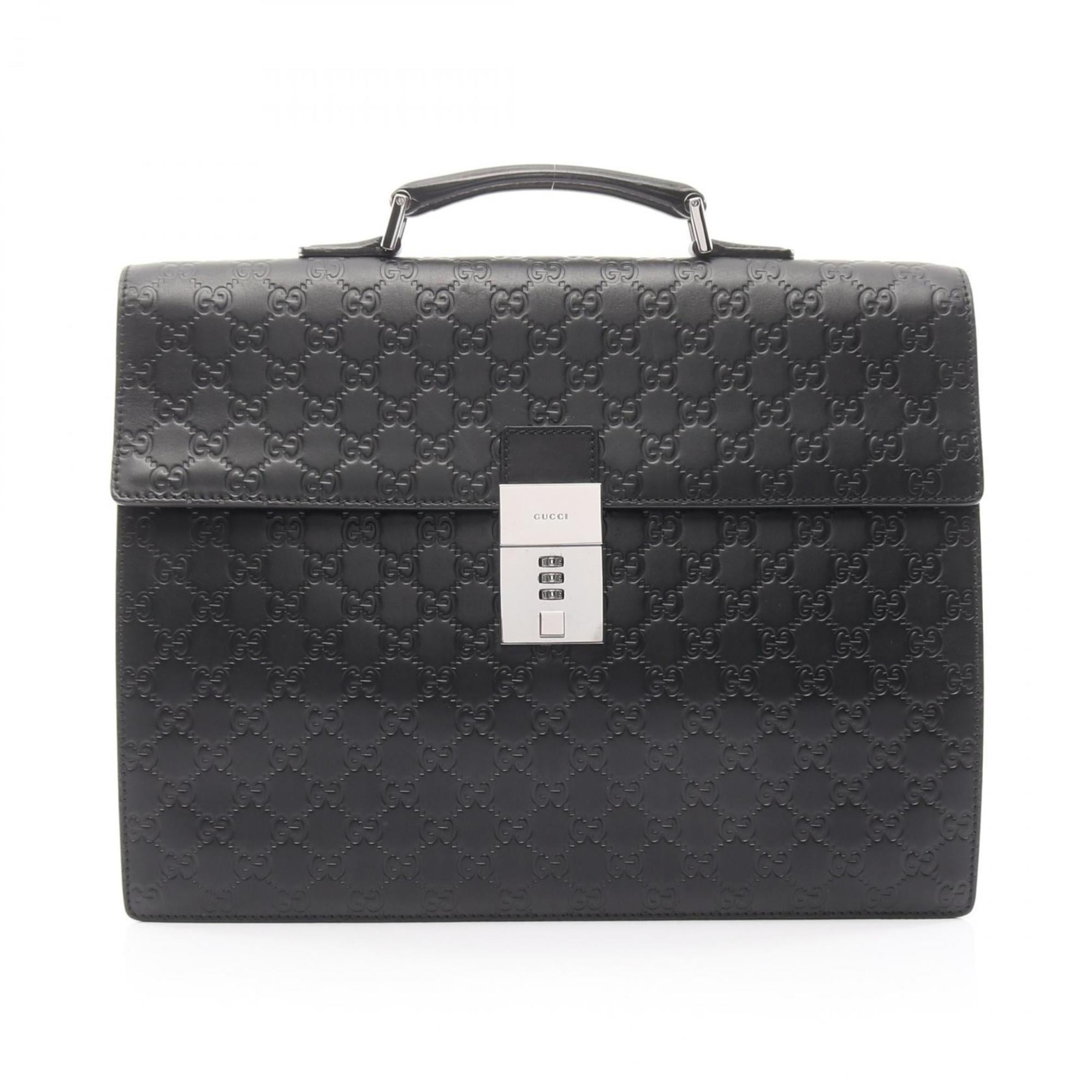 Gucci Black Leather Briefcase (Pre-Owned)