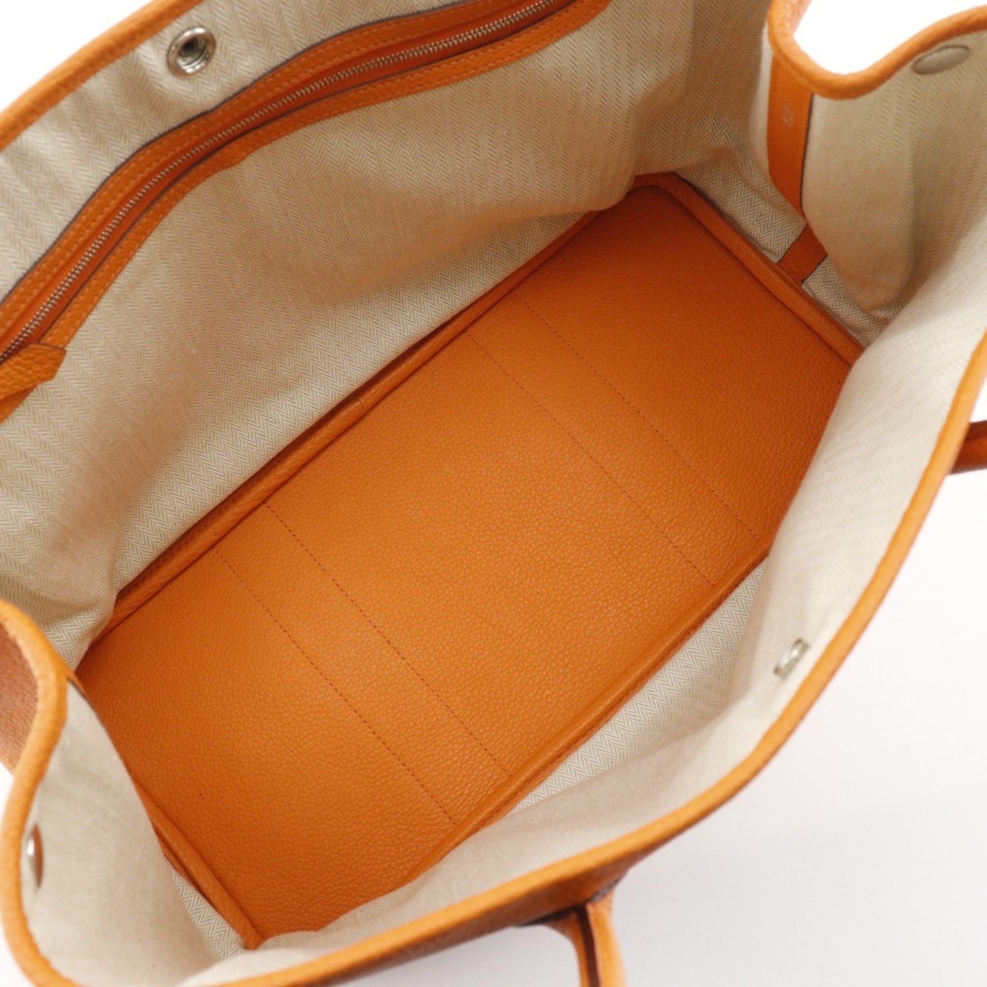 Hermes Garden Orange Negonda Leather Tote Bag (Pre-Owned)