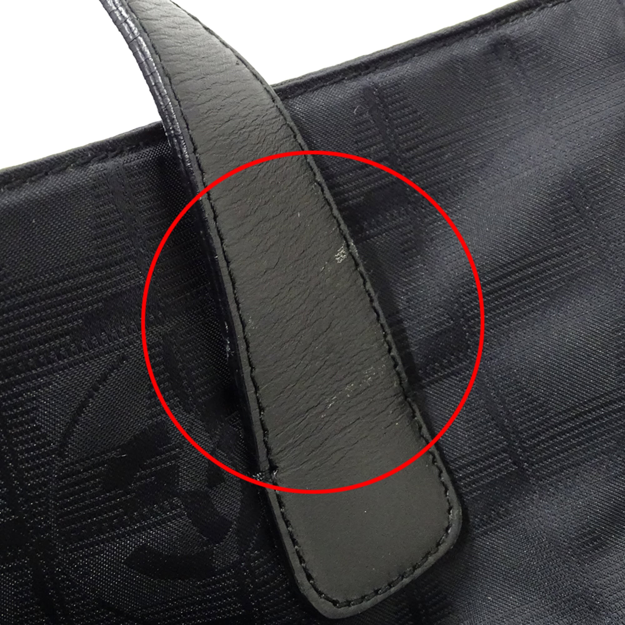Chanel Black Nylon Shoulder Bag Tote Bag (Pre-Owned)