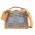 Louis Vuitton Blue Brown Denim Leather Shoulder Bag (Pre-Owned)