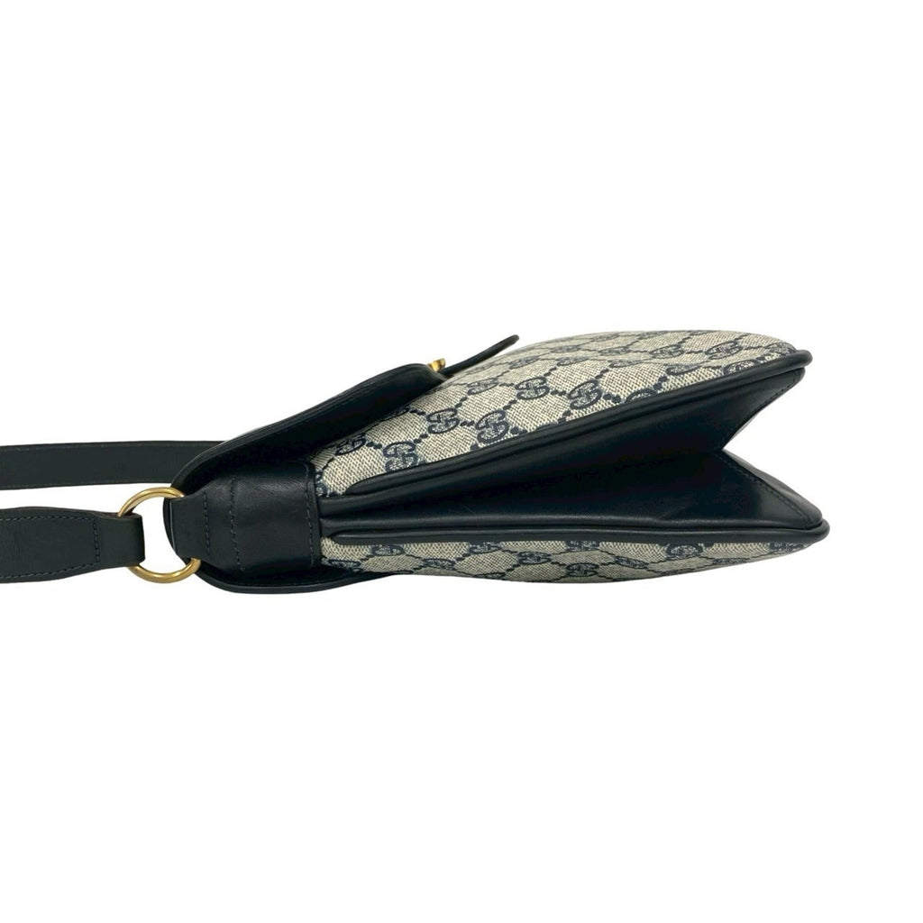 Gucci Navy Leather Pvc Shoulder Bag (Pre-Owned)