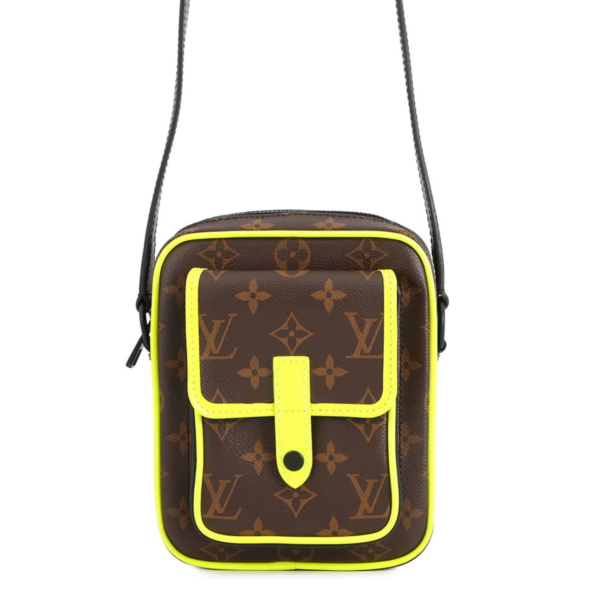 Louis Vuitton Monogram Macassar Brown Monogram Macassar Noir Yellow Monogram Shoulder Bag (Pre-Owned)