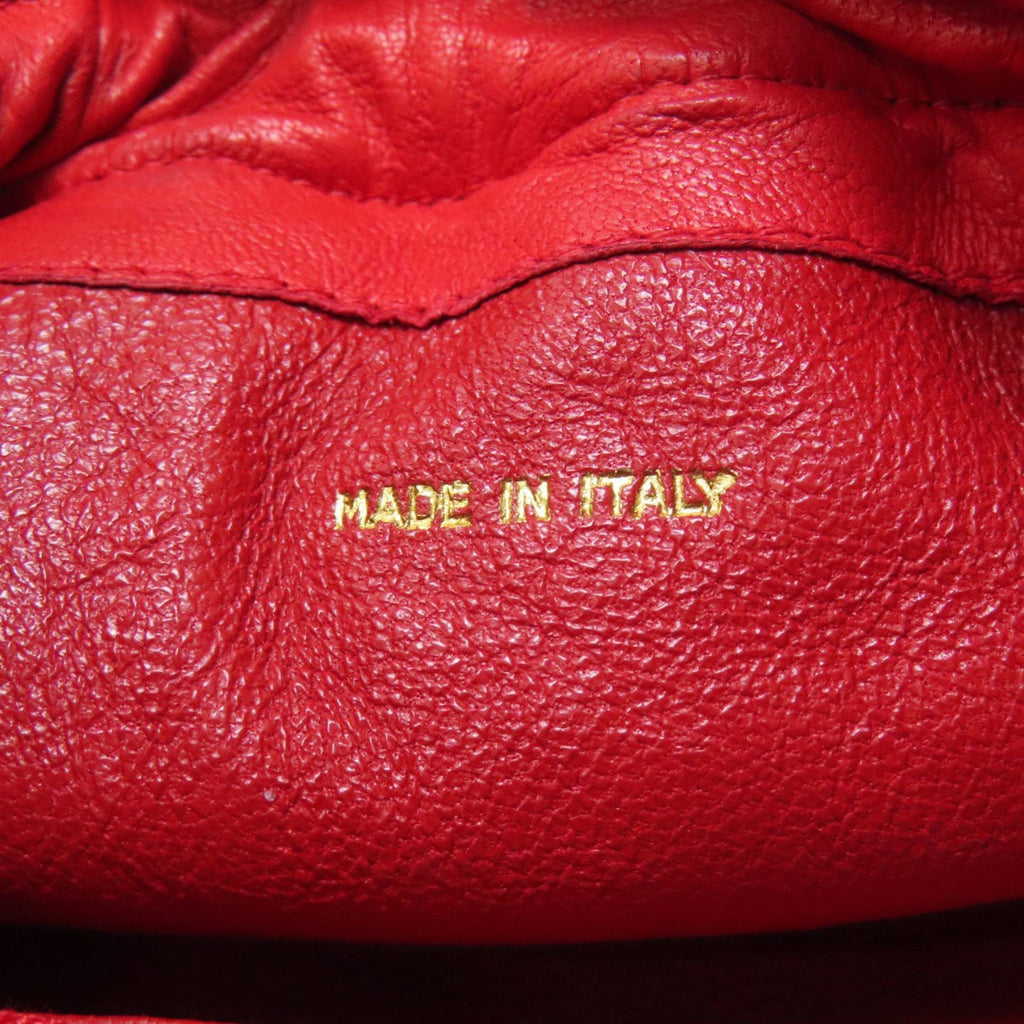 Chanel Red Color Satin Shoulder Bag (Pre-Owned)
