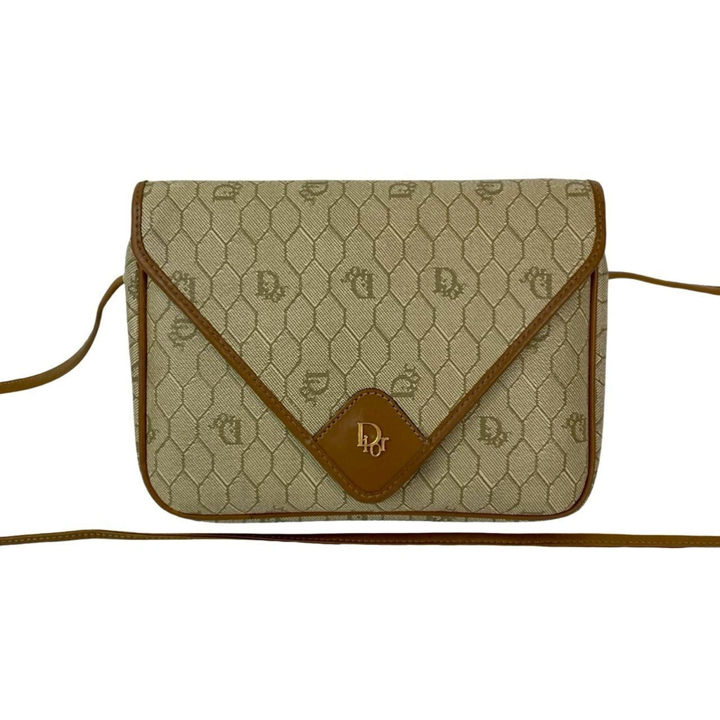 Christian Dior Beige Leather Pvc Pochette Shoulder Bag (Pre-Owned)