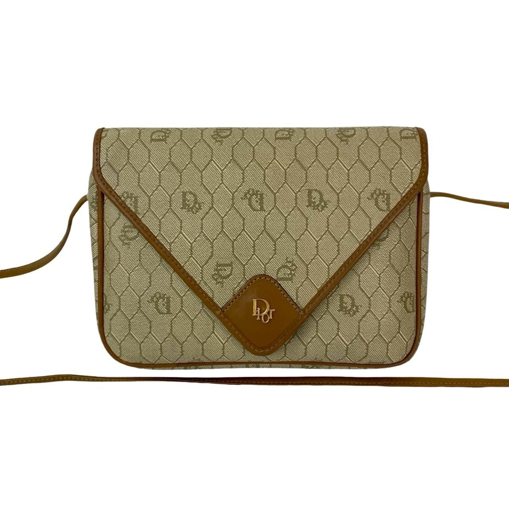 Christian Dior Beige Leather Pvc Pochette Shoulder Bag (Pre-Owned)
