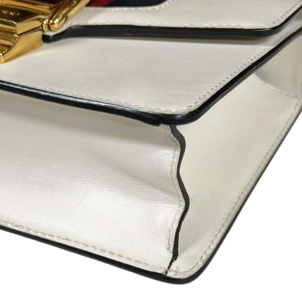 Gucci Ivory White Leather Shoulder Bag (Pre-Owned)