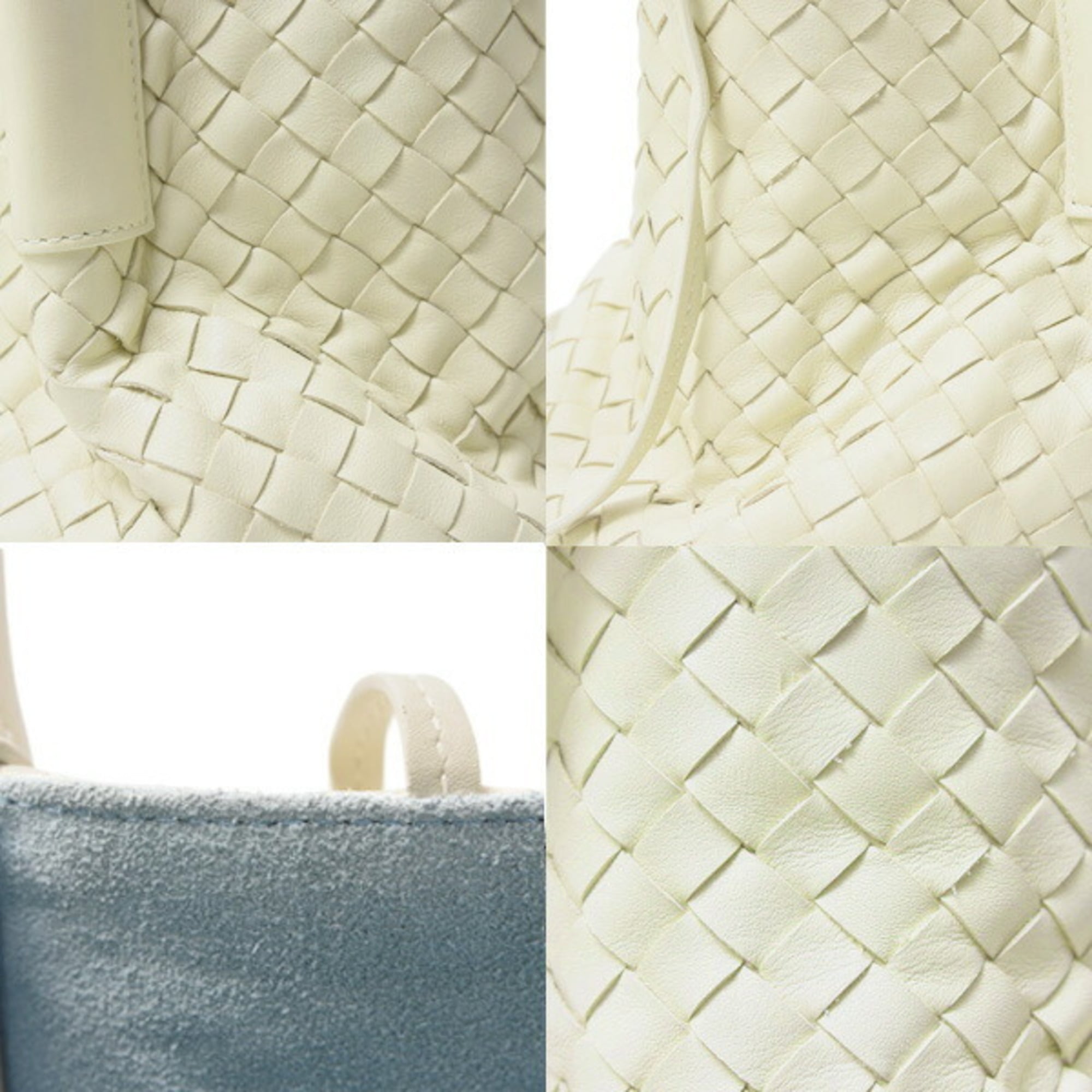 Bottega Veneta Intrecciato Ivory White Intrecciato Shoulder Bag (Pre-Owned)