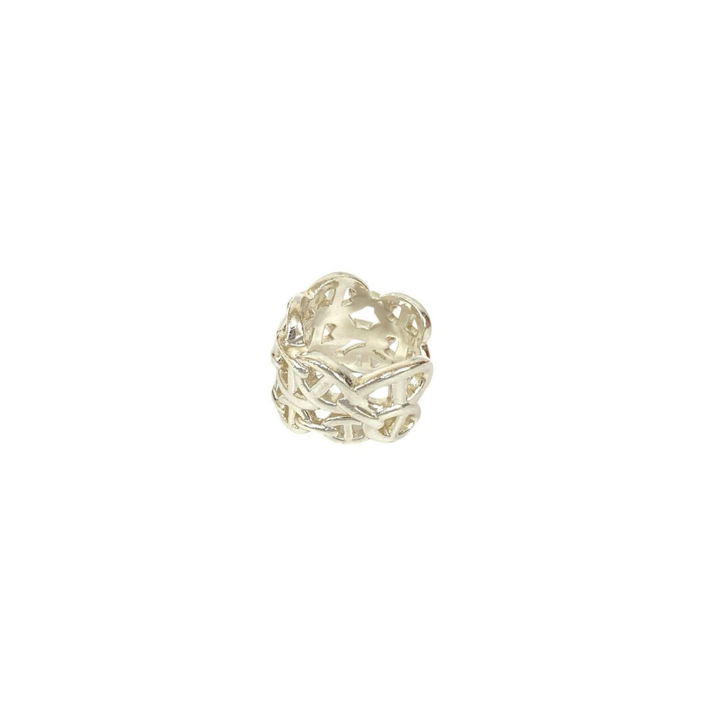 Hermes Silver Silver 925 Band Ring (Pre-Owned)