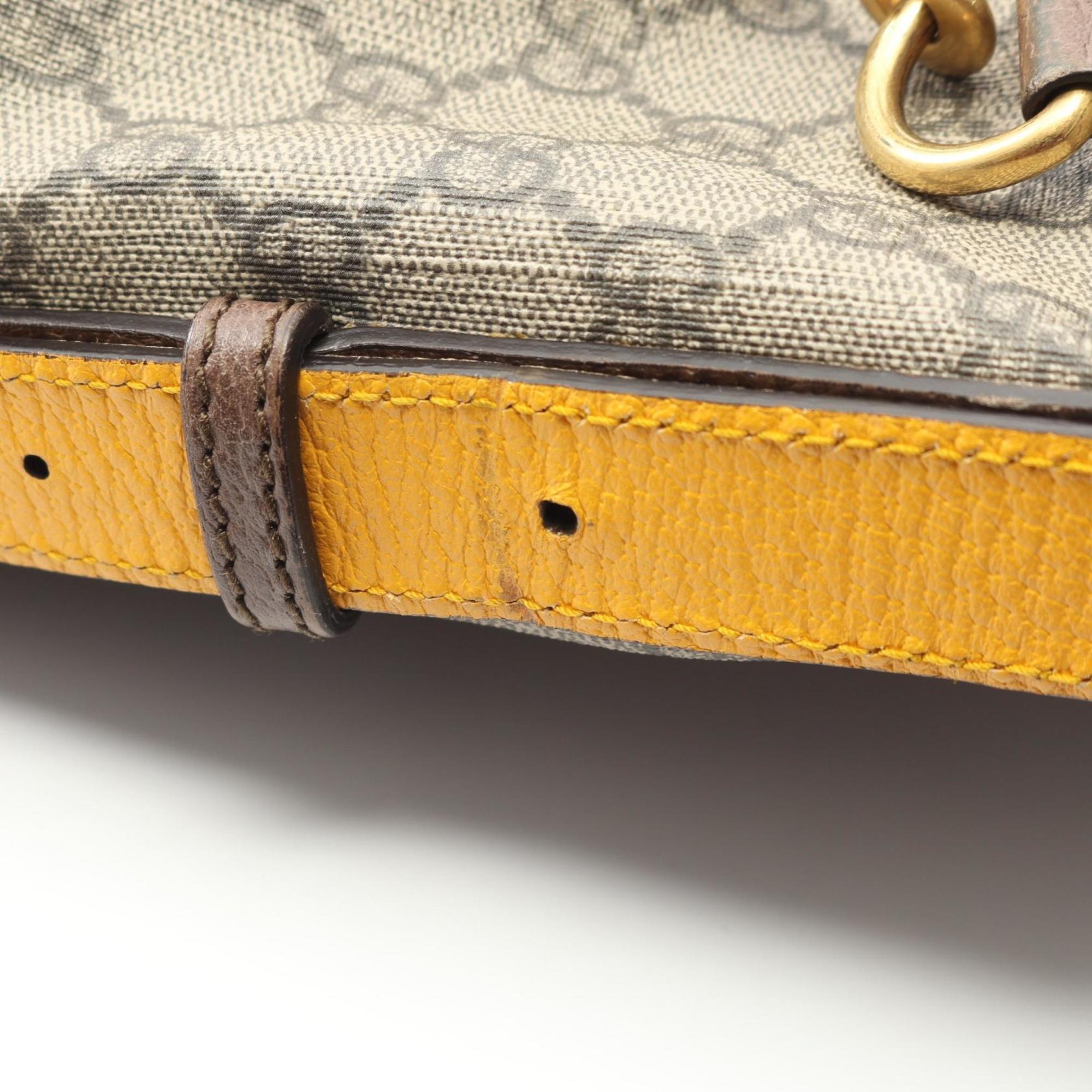 Gucci Beige Brown Multi-Color Gg Supreme Leather Backpack Shoulder Bag (Pre-Owned)