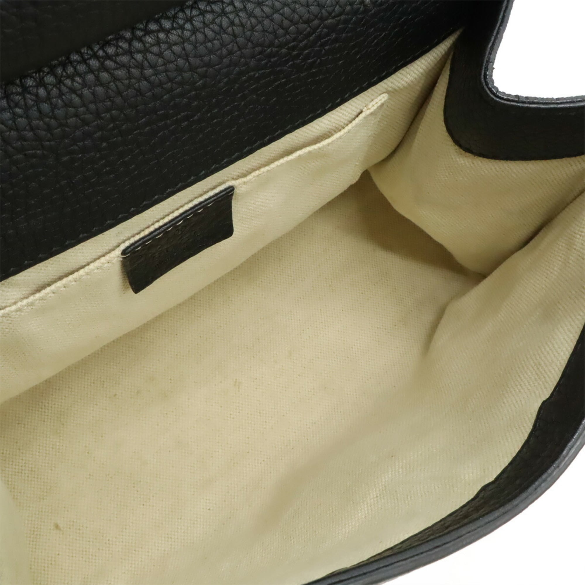 Gucci Black Leather Handbag Shoulder Bag (Pre-Owned)