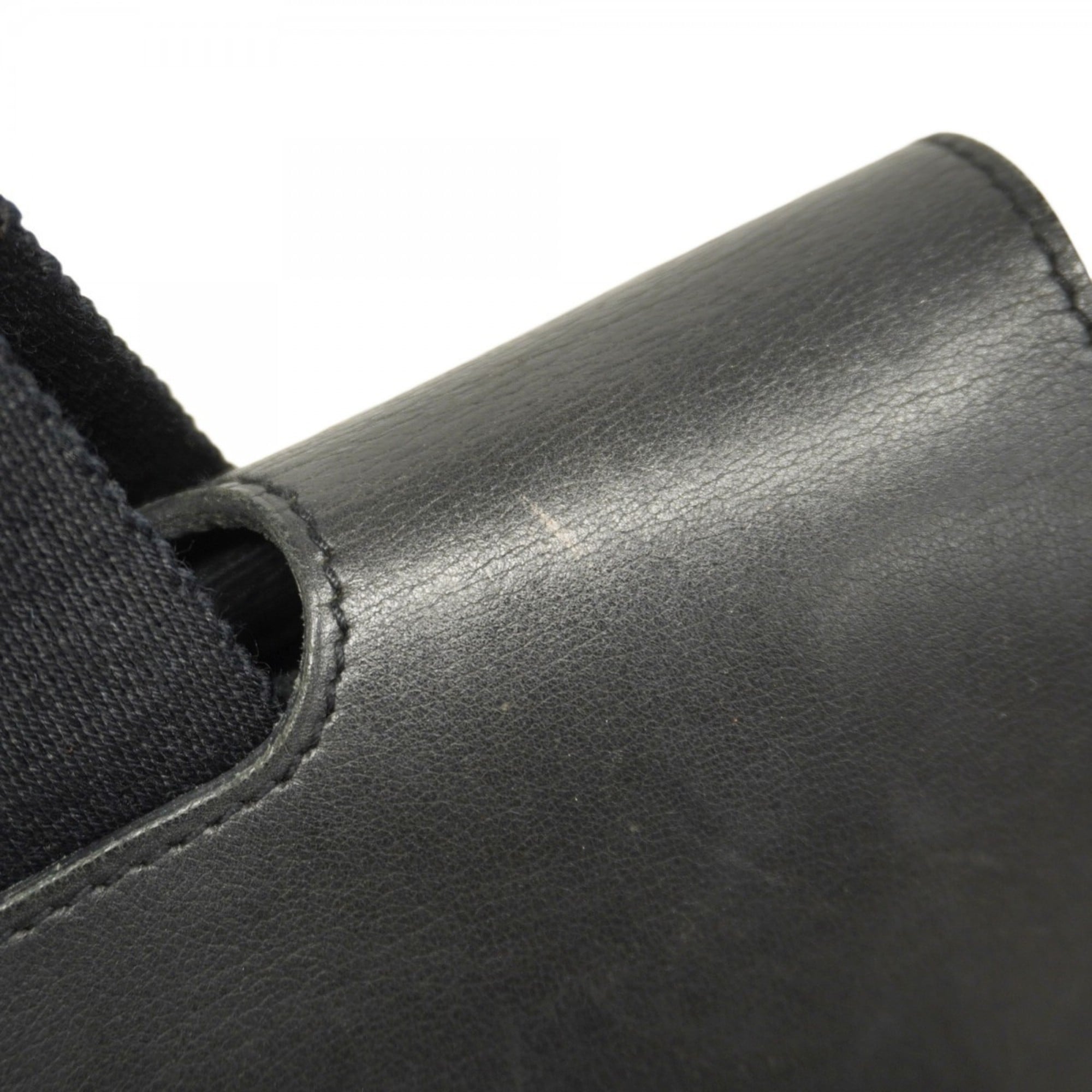 Hermes Black Toile Chevron Handbag (Pre-Owned)