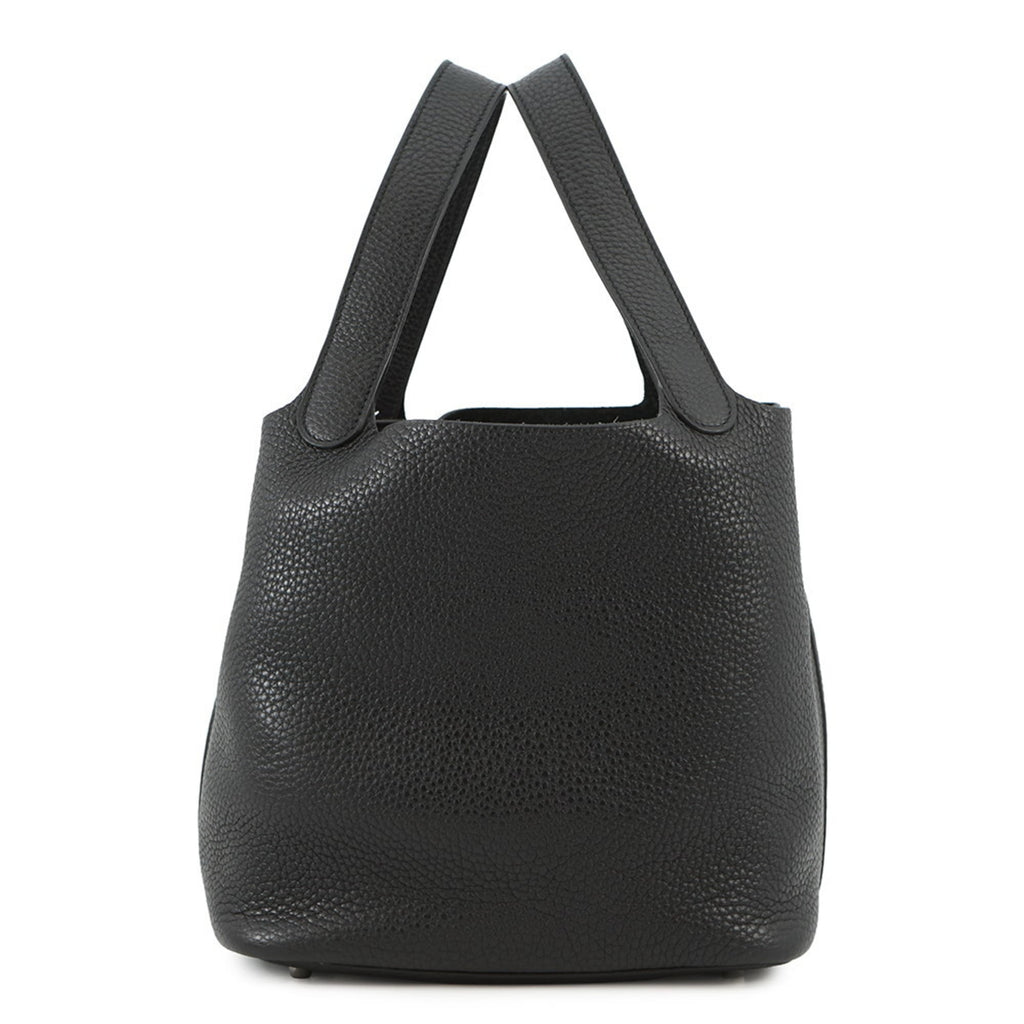 Hermes Picotin Black Taurillon Clemence Leather Handbag (Pre-Owned)