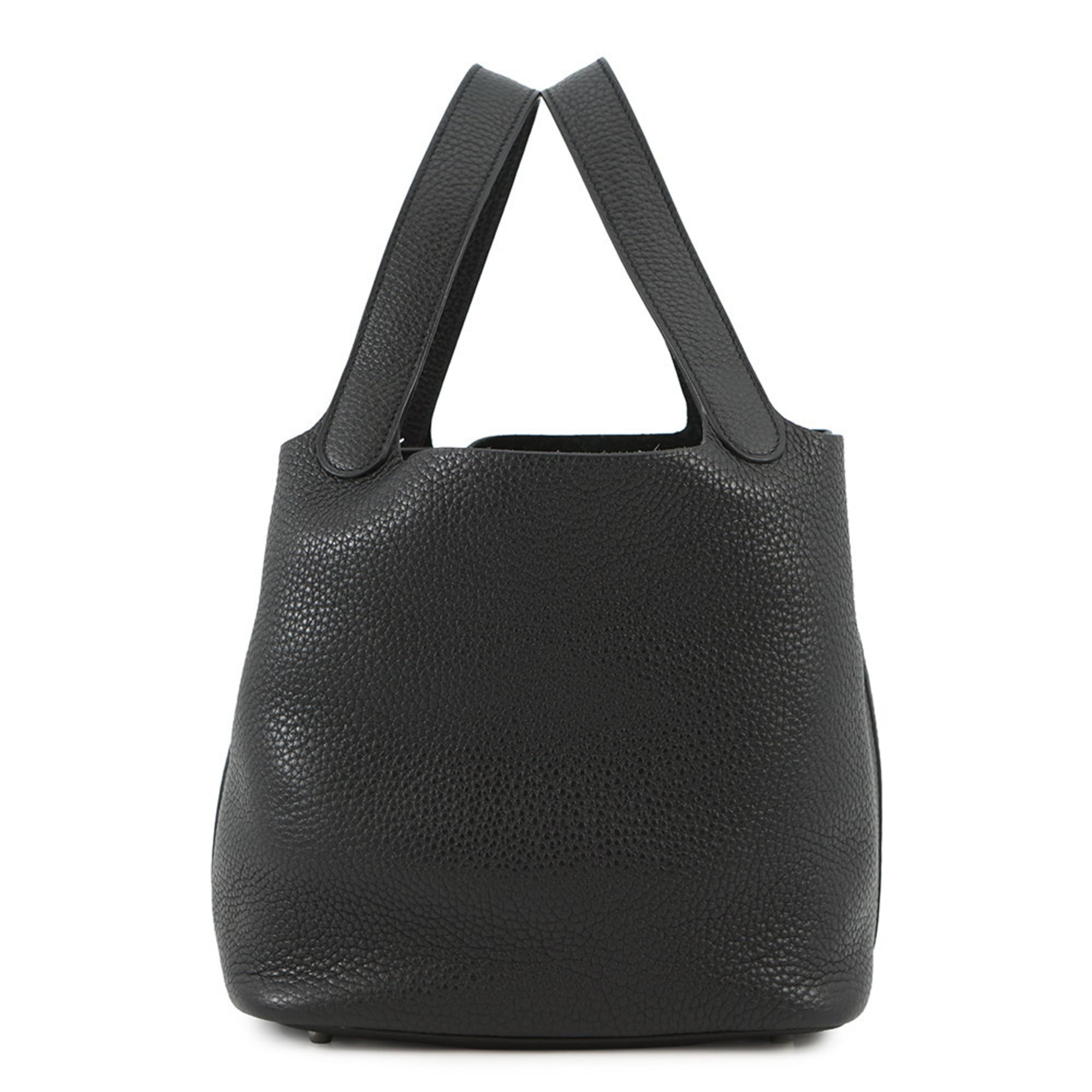 Hermes Picotin Black Taurillon Clemence Leather Handbag (Pre-Owned)