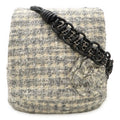 Chanel Camellia Black Gray Multi-Color Tweed Leather Shoulder Bag (Pre-Owned)