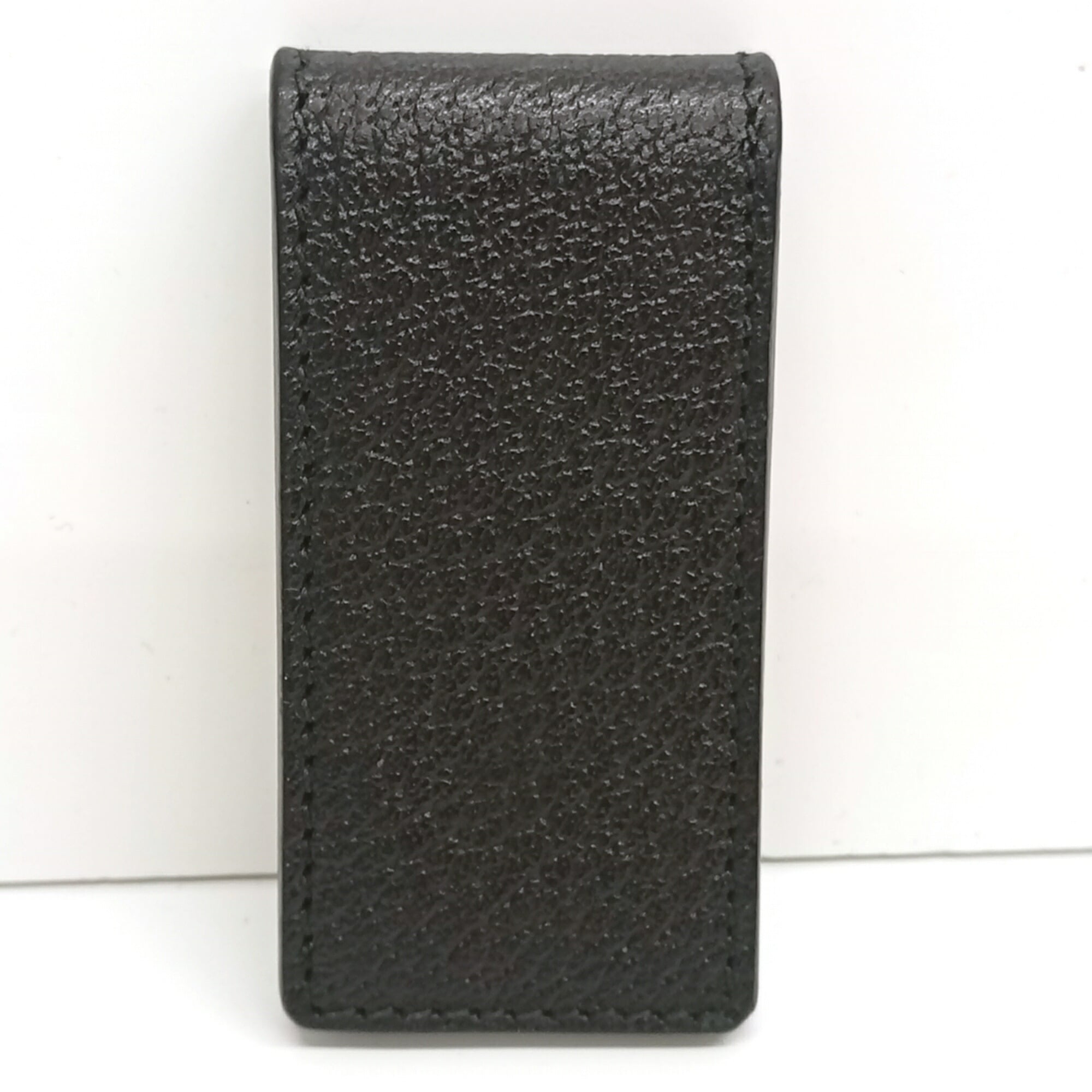 Gucci Gold Black Leather Money Clip (Pre-Owned)