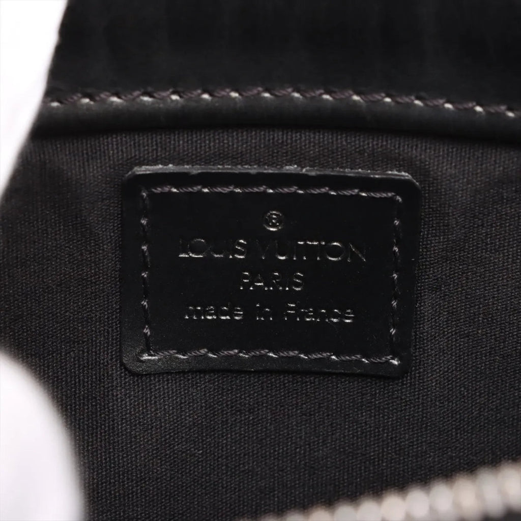 Louis Vuitton Noir Leather Shoulder Bag (Pre-Owned)
