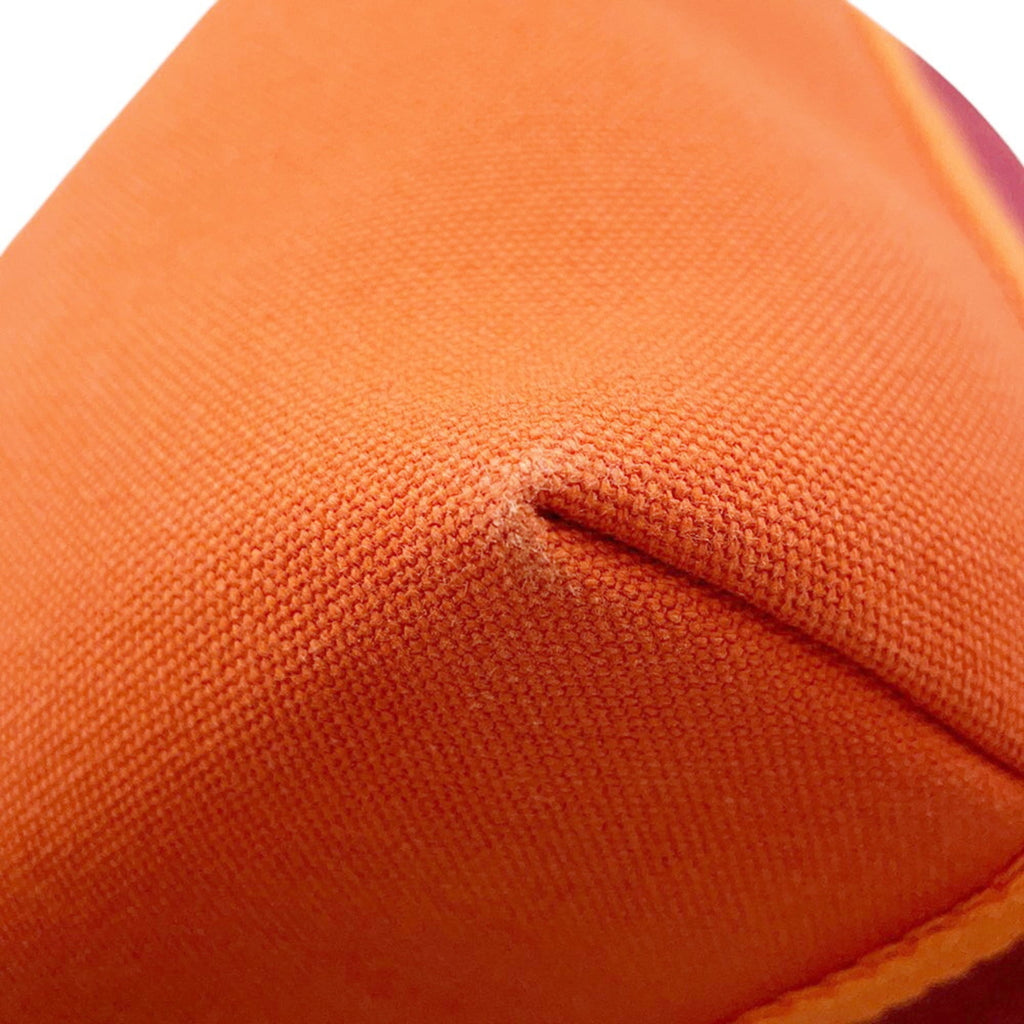 Hermes Bordeaux Orange Canvas Pouch (Pre-Owned)