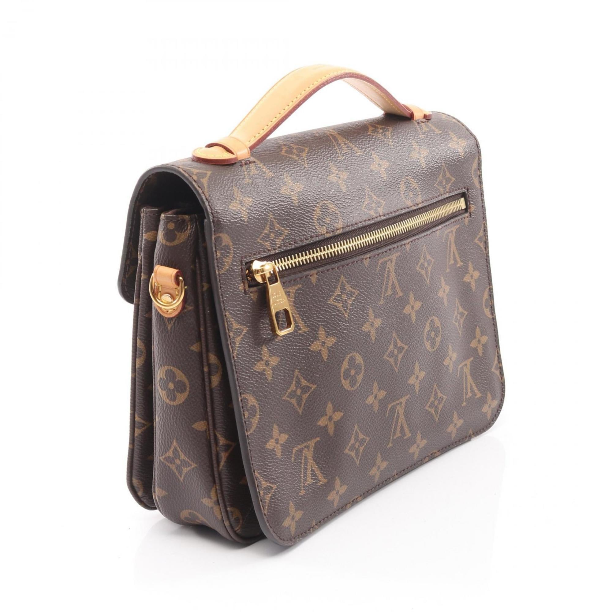 Louis Vuitton Brown Monogram Monogram Leather Handbag Pochette (Pre-Owned)