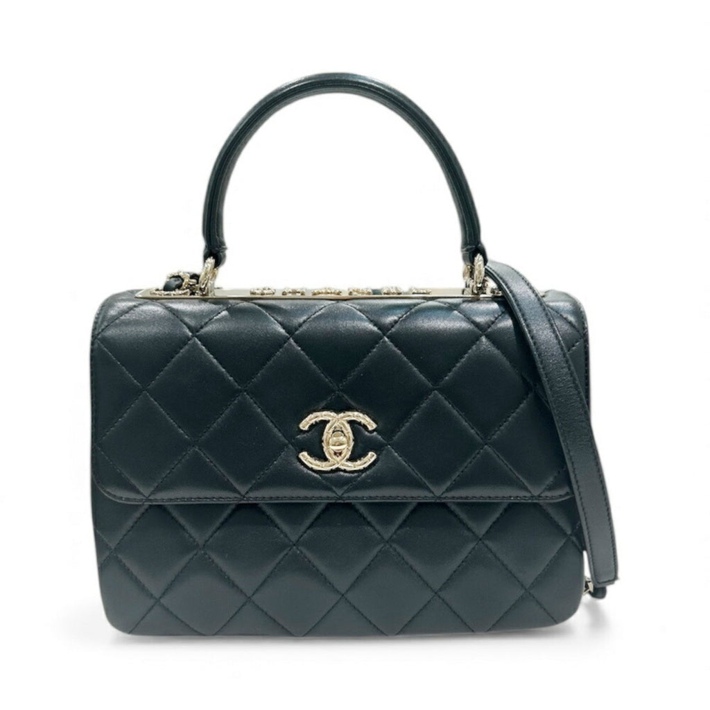 Chanel Black Leather Handbag (Pre-Owned)