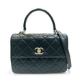 Chanel Black Leather Handbag (Pre-Owned)