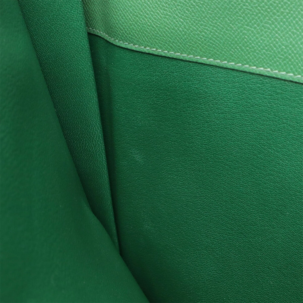 Hermes Green Courchevel Leather Clutch Bag (Pre-Owned)