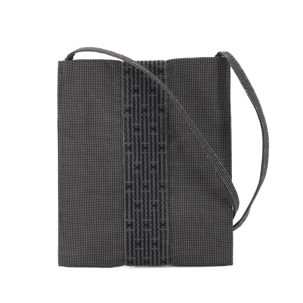 Hermes Gray Canvas Pochette Shoulder Bag (Pre-Owned)