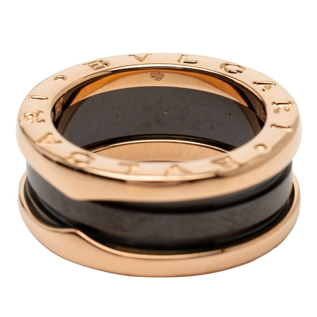 Bvlgari Pink Gold Black Pink Gold (18K) Ceramic Band Ring (Pre-Owned)