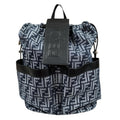 Fendi Black Navy Fabric Leather Backpack (Pre-Owned)