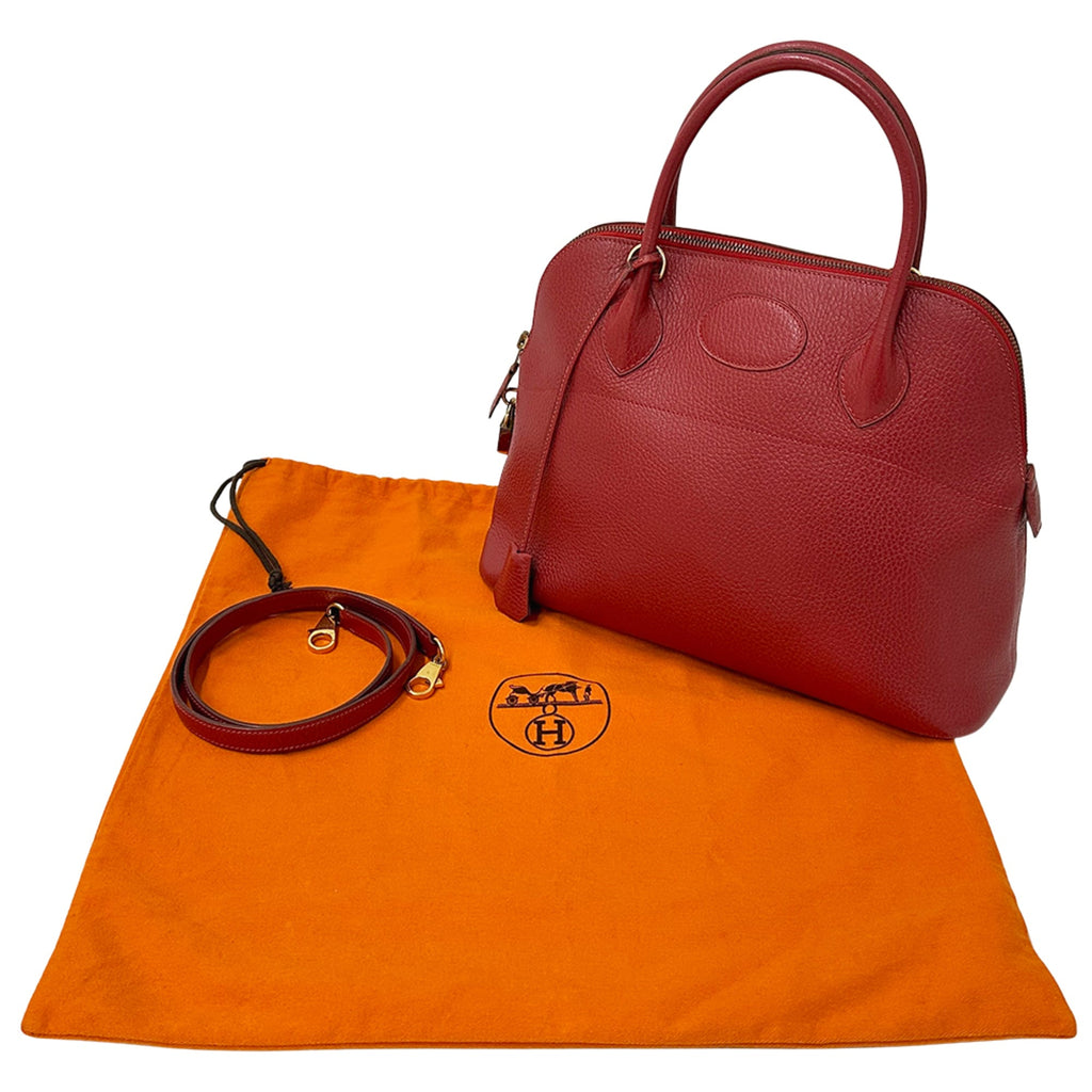 Hermes Red Color Ardennes Leather Handbag Shoulder Bag (Pre-Owned)