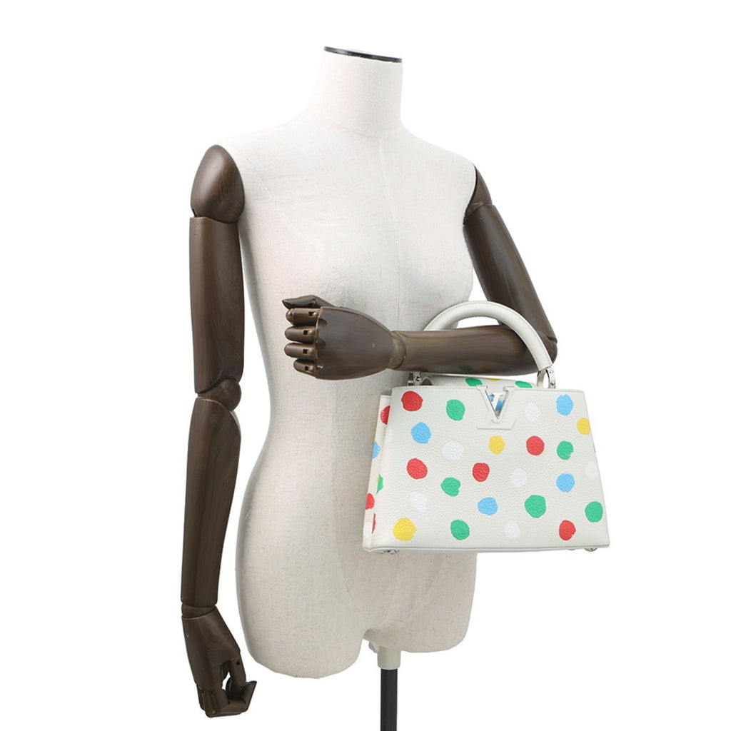 Louis Vuitton Multi-Color White Leather Handbag (Pre-Owned)