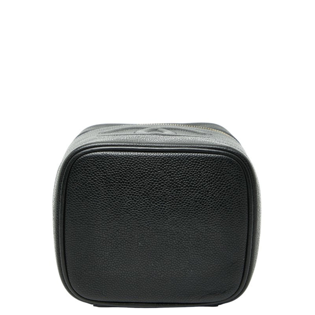 Chanel Black Grained Calfskin Handbag Vanity Bag (Pre-Owned)