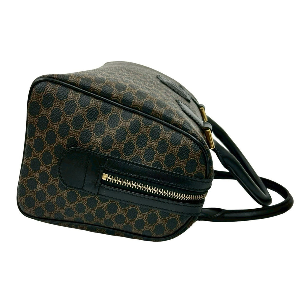 Celine Black Brown Leather Pvc Boston Bag Handbag (Pre-Owned)
