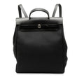 Hermes Black Toile Officier Leather Backpack (Pre-Owned)